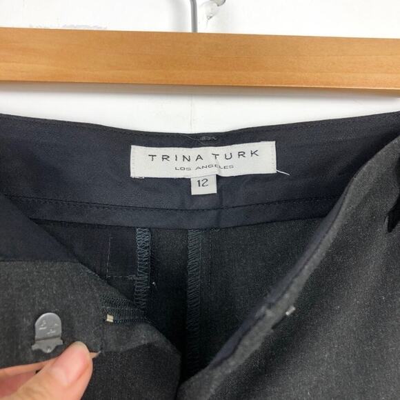 Trina Turk High Waist Wide Leg Trouser Pants Sz 12 - Picture 11 of 16